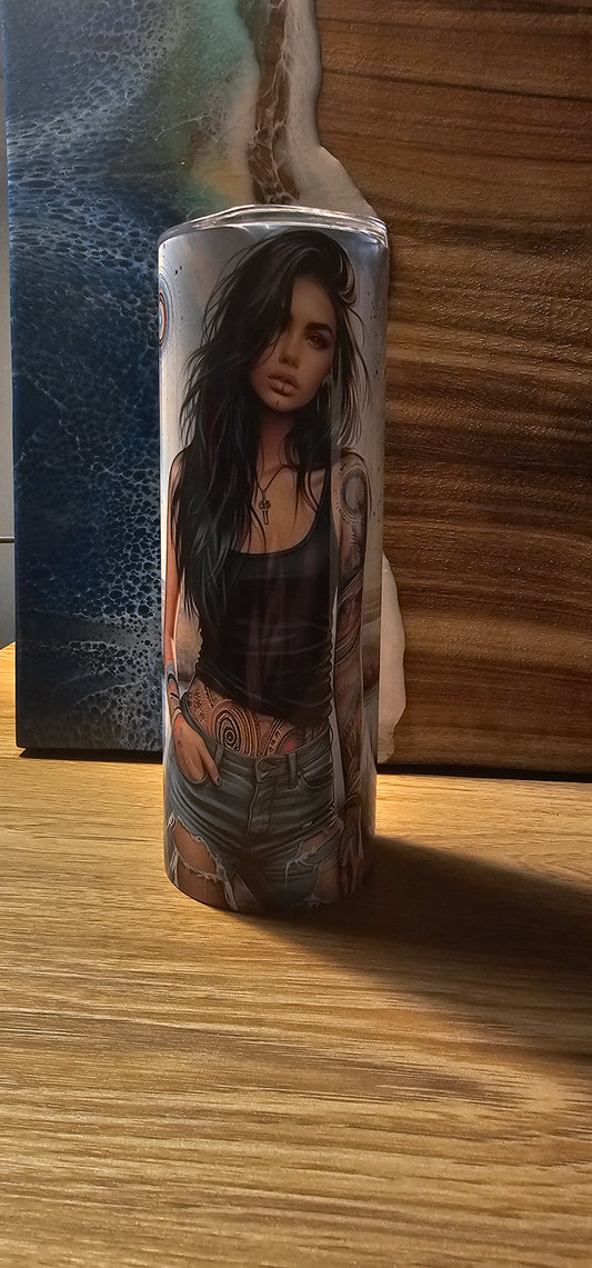 Sublimation Tumbler Girl print